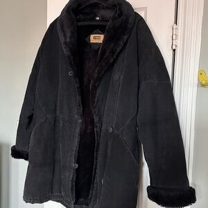 Vintage G4000 Leather Suede Men’s Jacket with Faux Fur lining Size S